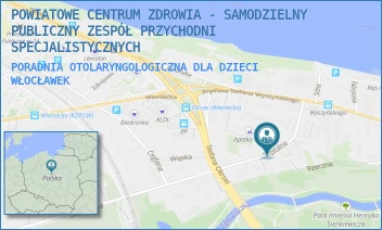 PORADNIA OTOLARYNGOLOGICZNA DLA DZIECI - POWIATOWE CENTRUM ZDROWIA - SAMODZIELNY PUBLICZNY ZESPÓŁ PRZYCHODNI SPECJALISTYCZNYCH - SZPITALNA 6A, WŁOCŁAWEK