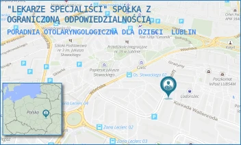 PORADNIA OTOLARYNGOLOGICZNA DLA DZIECI - "LEKARZE SPECJALIŚCI" SPÓŁKA Z OGRANICZONĄ ODPOWIEDZIALNOŚCIĄ - WALLENRODA 15, LUBLIN
