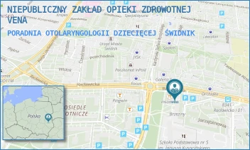 PORADNIA OTOLARYNGOLOGII DZIECIĘCEJ - NIEPUBLICZNY ZAKŁAD OPIEKI ZDROWOTNEJ VENA - RACŁAWICKA 16, ŚWIDNIK