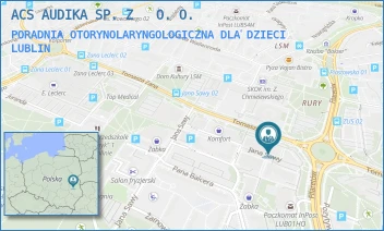PORADNIA OTORYNOLARYNGOLOGICZNA DLA DZIECI - ACS AUDIKA SPÓŁKA Z OGRANICZONĄ ODPOWIEDZIALNOŚCIĄ - TOMASZA ZANA 41, LUBLIN