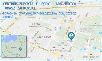 PORADNIA OTORYNOLARYNGOLOGICZNA DLA DZIECI - CENTRUM ZDROWIA I URODY - ARS MEDICA TOMASZ ŻĄDKOWSKI - SPADEK 41, ZAMOŚĆ