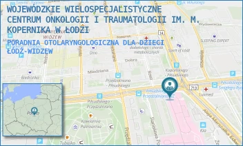 PORADNIA OTOLARYNGOLOGICZNA DLA DZIECI - WOJEWÓDZKIE WIELOSPECJALISTYCZNE CENTRUM ONKOLOGII I TRAUMATOLOGII IM. M. KOPERNIKA W ŁODZI - AL. MARSZ. JÓZEFA PIŁSUDSKIEGO 71,  ŁÓDŹ-WIDZEW