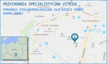 PORADNIA OTOLARYNGOLOGICZNA DLA DZIECI RABKA - PRZYCHODNIA SPECJALISTYCZNA VITRIOL - UL. ORKANA 49,  RABKA-ZDRÓJ
