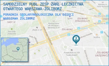 PORADNIA OTOLARYNGOLOGICZNA DLA DZIECI - SAMODZIELNY PUBL ZESP ZAKŁ LECZNICTWA OTWARTEGO WARSZAWA-ŻOLIBORZ - KOCHOWSKIEGO 4,  WARSZAWA ŻOLIBORZ