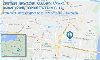 PORADNIA OTOLARYNGOLOGII DZIECIĘCEJ - CENTRUM MEDYCZNE SABAMED SPÓŁKA Z OGRANICZONĄ ODPOWIEDZIALNOŚCIĄ - UL. HENRYKA SIEMIRADZKIEGO 6,  RZESZÓW
