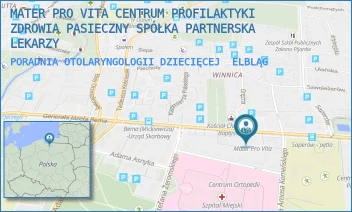 PORADNIA OTOLARYNGOLOGII DZIECIĘCEJ - MATER PRO VITA CENTRUM PROFILAKTYKI ZDROWIA PASIECZNY SPÓŁKA PARTNERSKA LEKARZY - BEMA 42, ELBLĄG