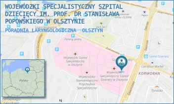 PORADNIA LARYNGOLOGICZNA - WOJEWÓDZKI SPECJALISTYCZNY SZPITAL DZIECIĘCY IM. PROF. DR STANISŁAWA POPOWSKIEGO W OLSZTYNIE - ŻOŁNIERSKA 18 A, OLSZTYN