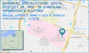 ODDZIAŁ CHIRURGII GŁOWY I SZYI W ZAKRESIE OTOLARYNGOLOGII - WOJEWÓDZKI SPECJALISTYCZNY SZPITAL DZIECIĘCY IM. PROF. DR STANISŁAWA POPOWSKIEGO W OLSZTYNIE - ŻOŁNIERSKA 18A, OLSZTYN