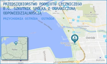 PRZYCHODNIA OSTRÓDA - PRZEDSIĘBIORSTWO PODMIOTU LECZNICZEGO B.G. SZKUTNIK SPÓŁKA Z OGRANICZONĄ ODPOWIEDZIALNOŚCIĄ - MICKIEWICZA 11/1, OSTRÓDA